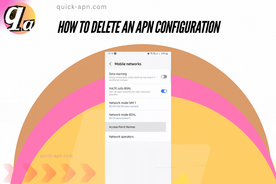 How to Delete an APN Configuration GIF OF Stepss