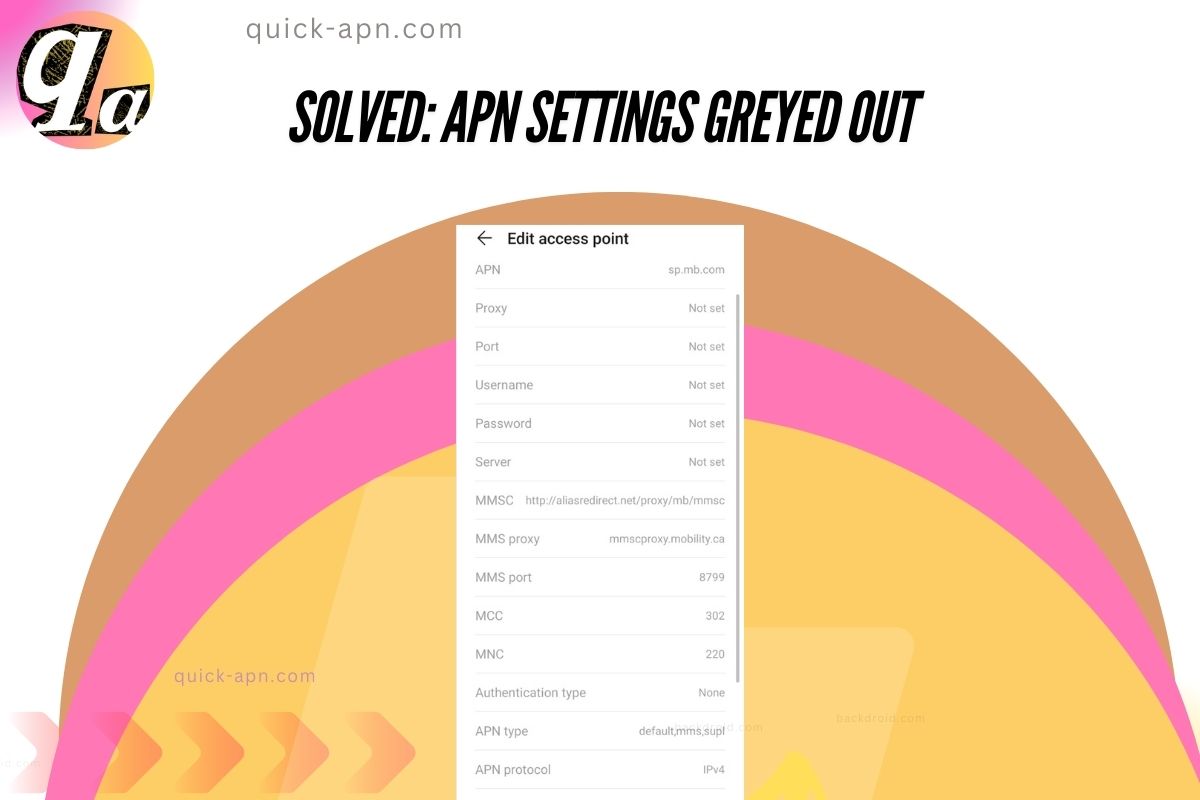 if apn settings are grayed out solved