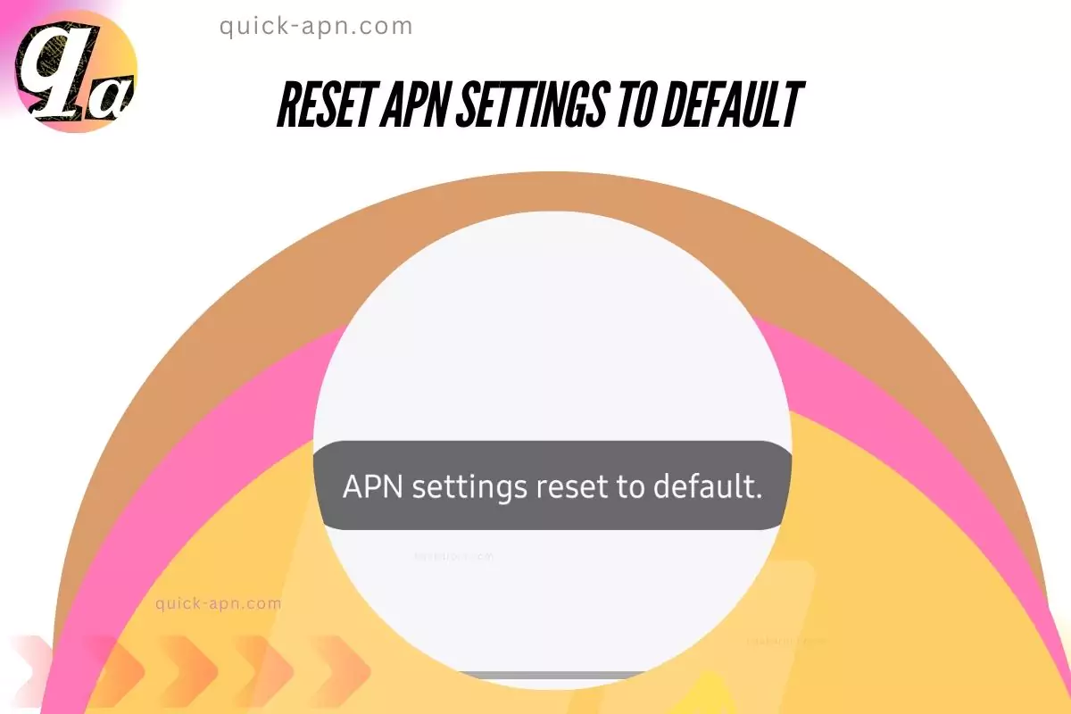 image of reset apn settings to default text with ss